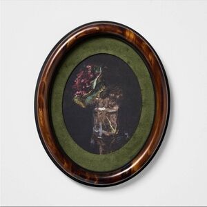 9"x11" Oval Frame Floral Wall Art - Threshold designed with Studio McGee